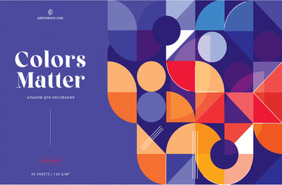 Альбом для рисования Greenwich Line Bright colors А4 / PS40s-50693  (40л) - 