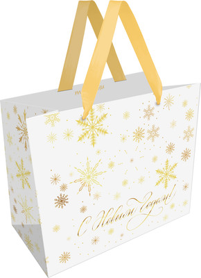 

Пакет подарочный, Gold Snowflake / MS_66157