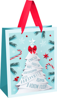 Пакет подарочный Meshu Christmas Wish / MS_66241 - 