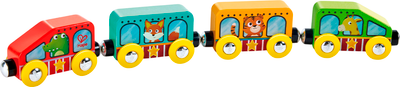 Поезд игрушечный Hape Едем вместе Звериный поезд / E8783_HP -