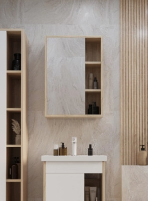 

Шкаф с зеркалом для ванной, Милтон-50 / 557614