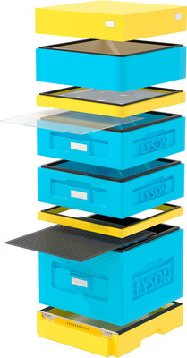 Улей Lyson Дадан На 10 Рамок / WK267 (синий/желтый) - 