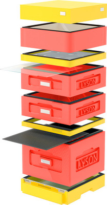 Улей Lyson Дадан На 10 Рамок / WK267RD (красный/желтый) - 