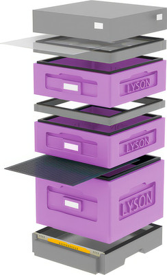 Улей Lyson Дадан На 10 Рамок / WKG1008PU (фиолетовый/серый) -