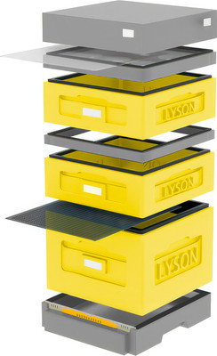 Улей Lyson Дадан На 10 Рамок / WKG1008Y (желтый/серый) -