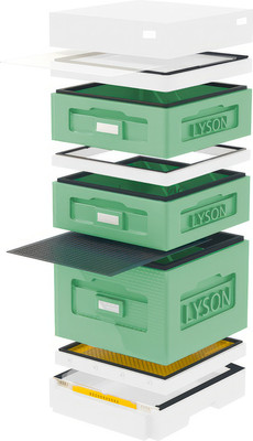 Улей Lyson Дадан На 10 Рамок / WK10GW (зеленый/неокрашенный) -