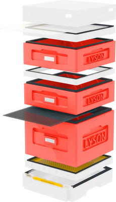 Улей Lyson Дадан На 10 Рамок / WK10RDW (красный/неокрашенный) -