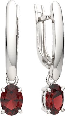 Серьги из серебра ZORKA 03S5098 (с гранатами) -