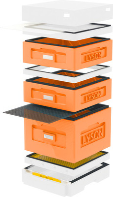 Улей Lyson Дадан На 10 Рамок / WK10ORW (оранжевый/неокрашенный) -