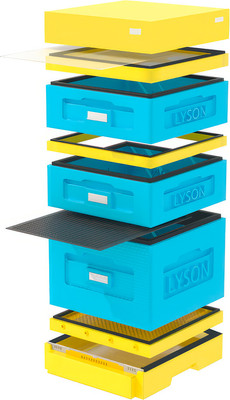 Улей Lyson Дадан На 10 Рамок / WK10 (синий/желтый) -