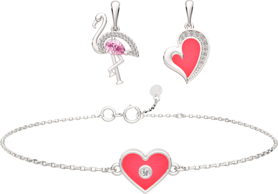 

Комплект ювелирных украшений из серебра, Сердце