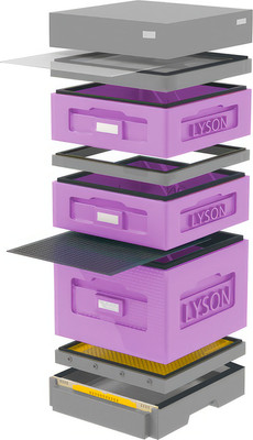 Улей Lyson Дадан На 10 Рамок / WKG10PU (фиолетовый/серый) -