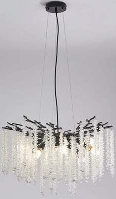 Люстра Estares Roxana 65 E14х8 R-600x1200-BLACK/CRYSTAL-220-IP20 - 