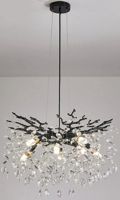 Люстра Estares Roxana 55 E14х8 R-600x1200-BLACK/CRYSTAL-220-IP20 - 