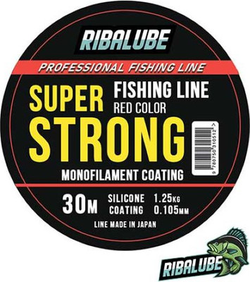 Леска монофильная RIBALUBE Super Strong Japan 0.165 (30м, красный) -