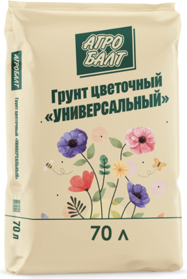 Грунт для растений Агробалт Цветочный универсальный (70л) - 