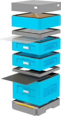 Улей Lyson Дадан На 10 Рамок / WKG267 (синий/серый) - 