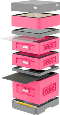 Улей Lyson Дадан На 10 Рамок / WKG267P (розовый/серый) - 