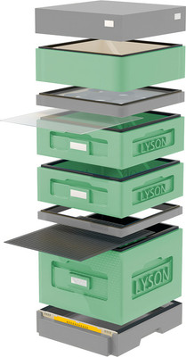 Улей Lyson Дадан На 10 Рамок / WKG267G (зеленый/серый) - 