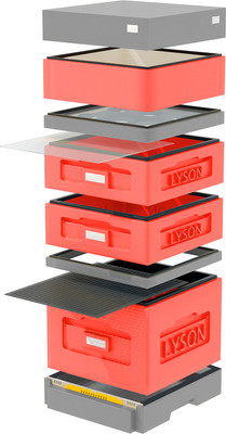 Улей Lyson Дадан На 10 Рамок / WKG267RD (красный/серый) - 