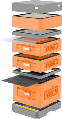 Улей Lyson Дадан На 10 Рамок / WKG267O (оранжевый/серый) - 