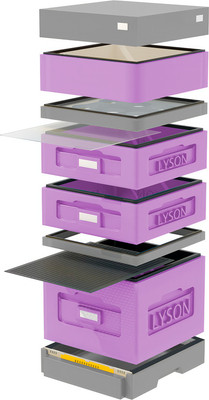 Улей Lyson Дадан На 10 Рамок / WKG267PU (фиолетовый/серый) - 