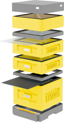 Улей Lyson Дадан На 10 Рамок / WKG267Y (желтый/серый) - 