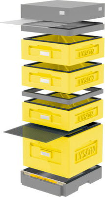 Улей Lyson Дадан На 10 Рамок / WKG20Y (желтый/серый) - 