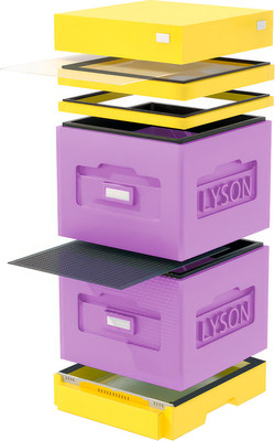 Улей Lyson Дадан На 10 Рамок / WK46PU (фиолетовый/желтый) - 