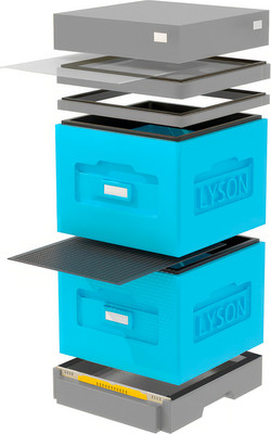 Улей Lyson Дадан На 10 Рамок / WKG46 (синий/серый) - 