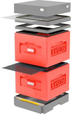 Улей Lyson Дадан На 10 Рамок / WKG46RD (красный/серый) - 