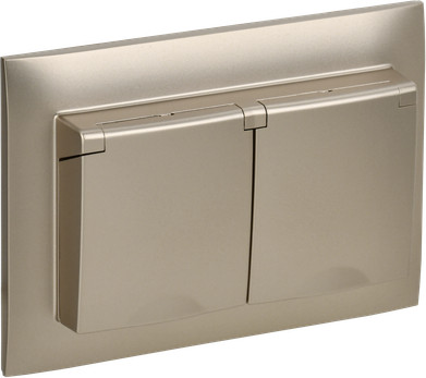 Розетка IEK Skandy SK-R26-16-44-K37-F (шампань) - 