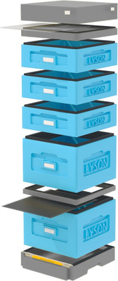 Улей Lyson Дадан На 10 Рамок / WKG9 (синий/серый) -