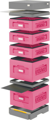 Улей Lyson Дадан На 10 Рамок / WKG9P (розовый/серый) -