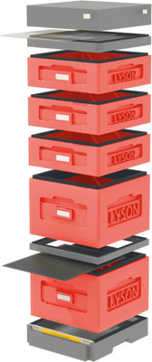 Улей Lyson Дадан На 10 Рамок / WKG9RD (красный/серый) -