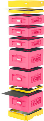 Улей Lyson Дадан На 10 Рамок / WKK8P (розовый/желтый) -