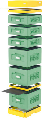 Улей Lyson Дадан На 10 Рамок / WKK8G (зеленый/желтый) -