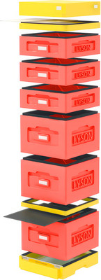 Улей Lyson Дадан На 10 Рамок / WKK8RD (красный/желтый) -