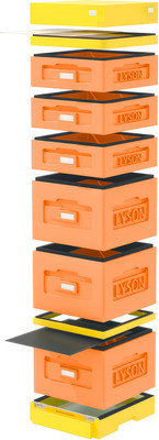 Улей Lyson Дадан На 10 Рамок / WKK8OR (оранжевый/желтый) -