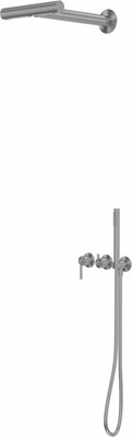 Душевая система со смесителем Abber Perfekte 316 / AF8A18BGG (оружейная сталь) - 