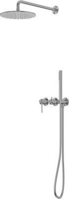 Душевая система со смесителем Abber Wasser Kreis 316 / AF8118BGG (оружейная сталь брашированная) - 