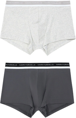 Комплект мужских трусов Mark Formelle 411124-2 (р.102-112, светло-серый меланж/графит) -
