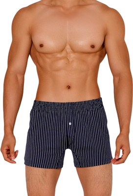 Трусы мужские Mark Formelle 411152 (р.94-104, светло-голубая полоска на темно-синем) -