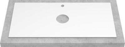 

Столешница для тумбы в ванную, 2 выреза / M19W100C2