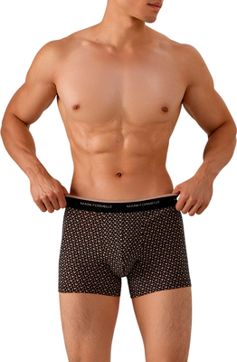 Трусы мужские Mark Formelle 411221 (р.106-116, беж узор на черном) -