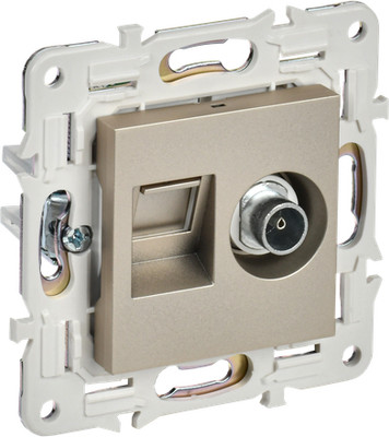 Розетка IEK Skandy SK-AK20-1-K37 (шампань) - 