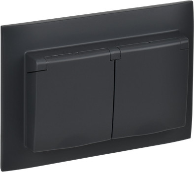 Розетка IEK Skandy SK-R26-16-44-K53-F (графит) - 