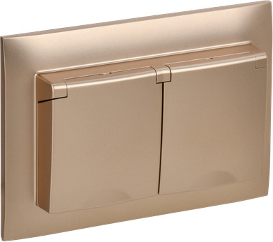 Розетка IEK Skandy SK-R26-16-44-K98-F (песочный) - 