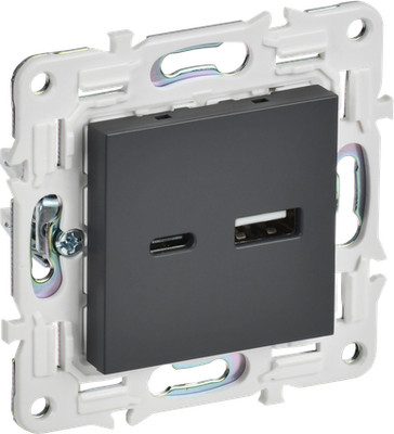 Розетка IEK Skandy SK-U22-D31-K48 (титан) - 