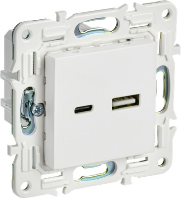 Розетка IEK Skandy SK-U22-D31-K01 (арктический белый) - 